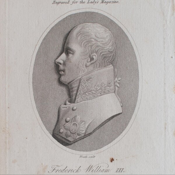 James Heath - Friedrich Wilhelm III. König von Preußen - Punktierstich - 1809