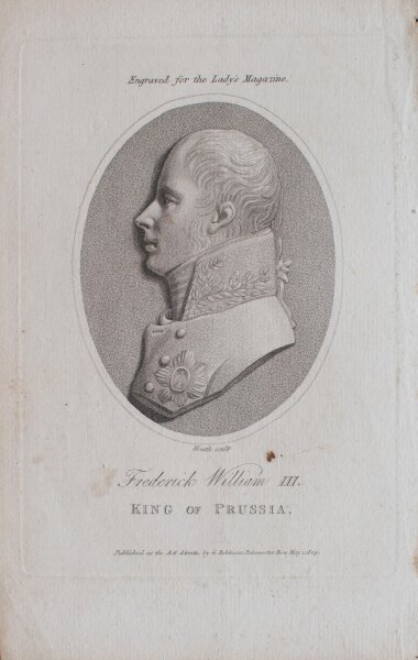James Heath - Friedrich Wilhelm III. König von Preußen - Punktierstich - 1809