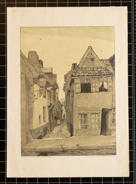 Edmund Schaefer - Straßenansicht Bremen - Lithografie - 1904