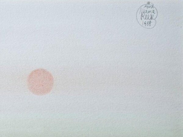 Maria Reese - Wiesenlandschaft - 1988 - aquarellierte Farbstiftzeichnung