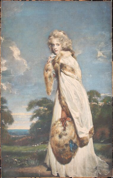 Unbekannt - Elizabeth Farren (1759-1829) spätere Gräfin von Derby - Partiell übermalte Achiogravure - o.J.