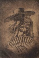 A. Y. Applegate - Spanisches Paar - Radierung - 1948