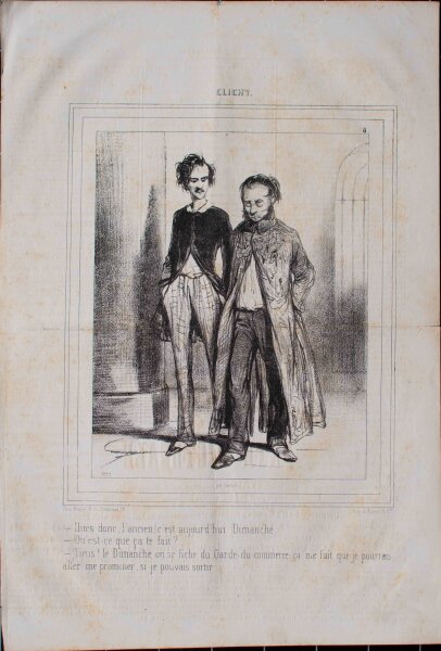 Paul Gavarni - Klischee - Lithografie - o.J.