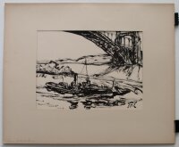 Fritz Zalisz - Kaiser-Wilhelm-Kanal (Nord-Ostsee-Kanal) - o.J. - Tusche