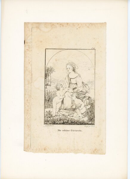 Johann G. A. Frenzel - Die schöne Gärtnerin - Radierung - 1827