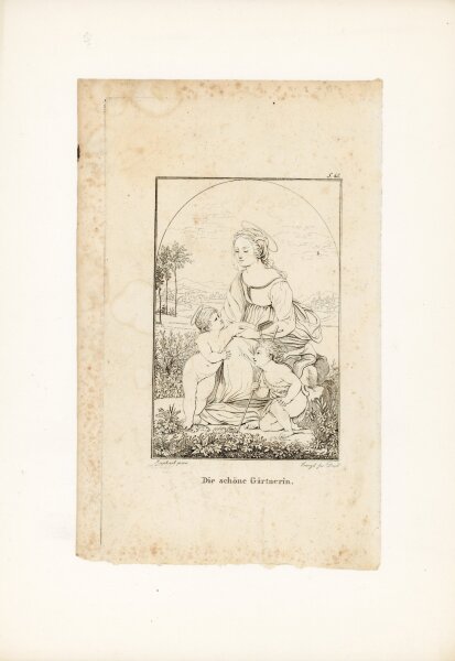 Johann G. A. Frenzel - Die schöne Gärtnerin - Radierung - 1827