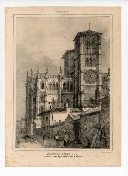 Benard et Frey - Apsis von sJean a Lyon,  Frankreich - Lithografie - o.J.