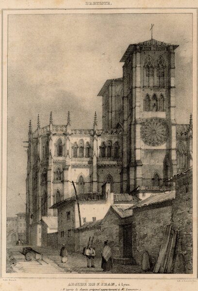 Benard et Frey - Apsis von sJean a Lyon,  Frankreich - Lithografie - o.J.