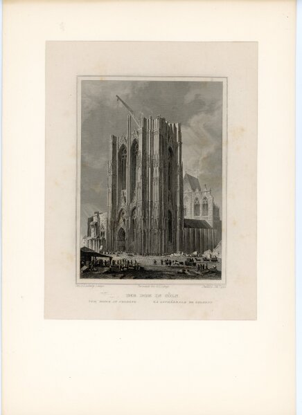 Johann Poppel - Der Dom in Coeln - Stahlstich - 1846
