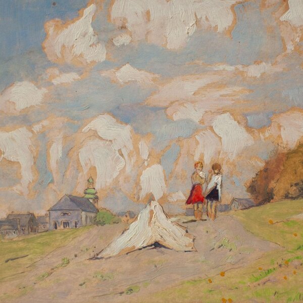 Monogrammist M. P. - Kinder - 1960 - Öl auf Malpappe