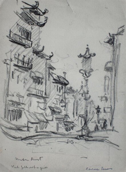 unbekannt - China Town - o.J. - Bleistift