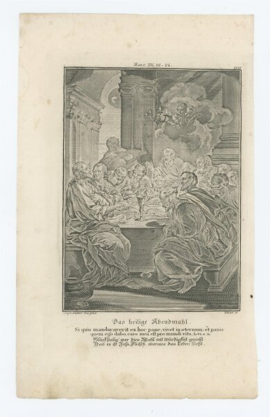 Philipp Andreas Kilian - Das heilige Abendmahl - 1758 - Kupferstich