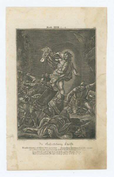 Philipp Andreas Kilian - Die Auferstehung Christi - 1758 - Kupferstich