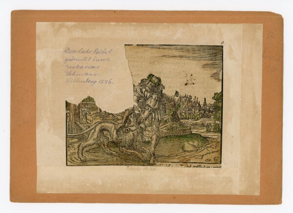 unbekannt - Richter 17, 3.6. - 1586 - kolorierter Holzstich