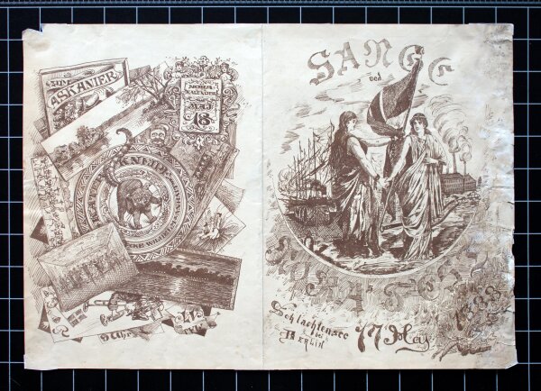 Unbekannt - Umschlagentwurf Sange Noras Fest - 17.05.1883 - Druckgrafik