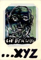 Alexander Vorbau - Porträt Willi Wawrzenitz - um 1991 - Malerei auf Polaroid