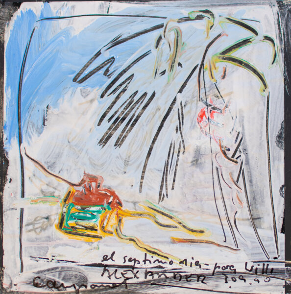 Alexander Vorbau - Strandansicht - 1990 - Malerei auf Folie