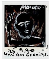 Alexander Vorbau - Katze; Männerporträt; Selbstbildnis im Garten; Terzero; Segundo - 1990 - Malerei auf Polaroid