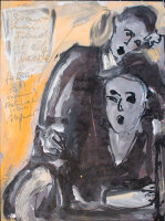 Alexander Vorbau - Die Galeristen Galerie Gleditsch 45 - 1990 - Akryl auf Papier