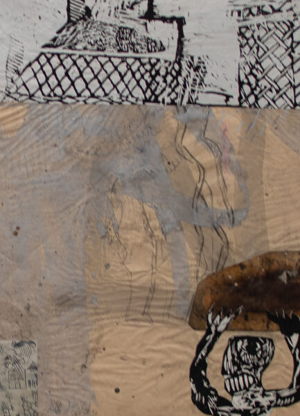 Albert Markert - Stadtlandschaft Collage - 1990 - Collage, Mischtechnik