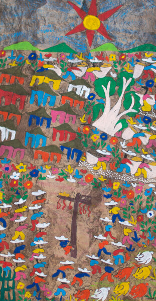 Unleserlich signiert Fest Fiesta Mexiko Malerei o.J.