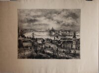 Unleserlich signiert - Ansicht der Stadt Budapest mit...