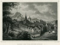 A. Fesca - Baden und die Ruine Stein - o.J. - Stahlstich