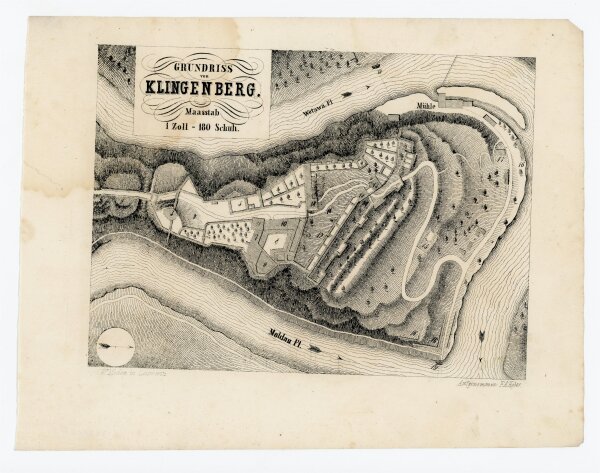 Carl Wilhelm Medau - Grundriss von Klingenberg -  -