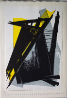 Kulturwerk des BBK Berlin: Arlt-Aeras; Busching; Genthner; Lauva; Malfatti; Schmidt; Jourdan-Koch; Pandorf; Rüppel; Wirthmüller; Metzner; Zabel. - Kalender des Kulturwerk des BBK Berlin - 1991 - Lithografie, Siebdrucke