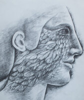 Unbekannt (Gabi) - Frauenporträt, Tränen als...