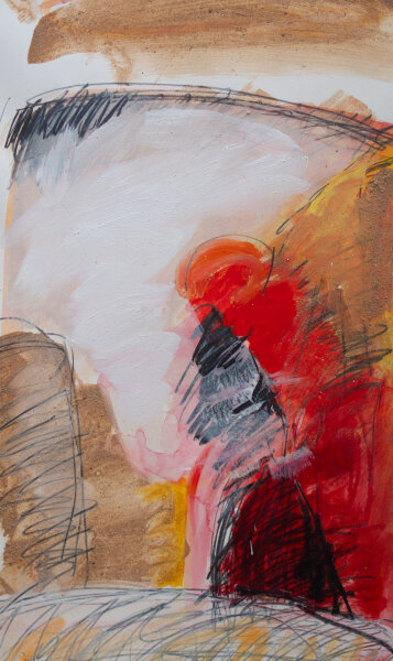 Margret Bleßmann - Abstrahierte Landschaft - 1994 - Gouache, Mischtechnik