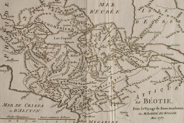H. Godin - Attique la Béotie, für die Reise des jungen Anarchsis - 1807 - Kupferstich