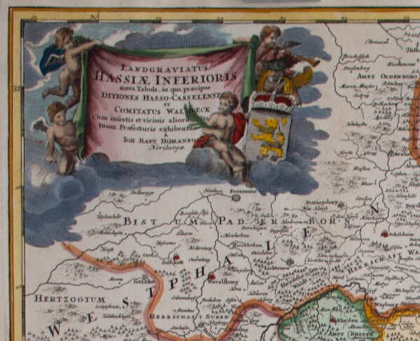 Johann Baptist Homann - Landgraviatus Hassiae Inferioris - 1720 - Kupferstich