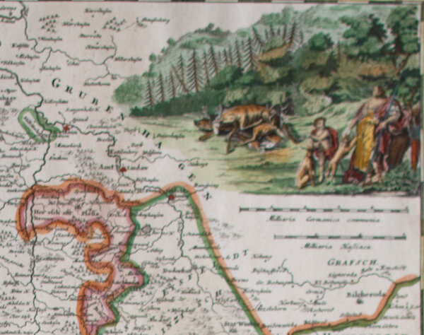 Johann Baptist Homann - Landgraviatus Hassiae Inferioris - 1720 - Kupferstich