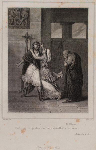Laderer - Oedipe, Stück von Voltaire - um 1850 - Radierung