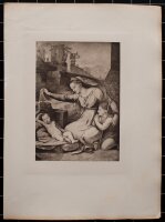 Nach Raffael -  Jungfrau mit dem blauen Diadem - 1890 - Radierung