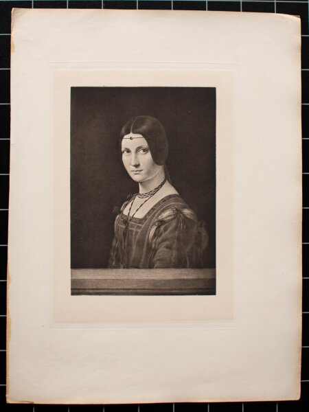 Nach Schule des Leonardo Davinci - La Belle Ferronnière - 1890 - Radierung