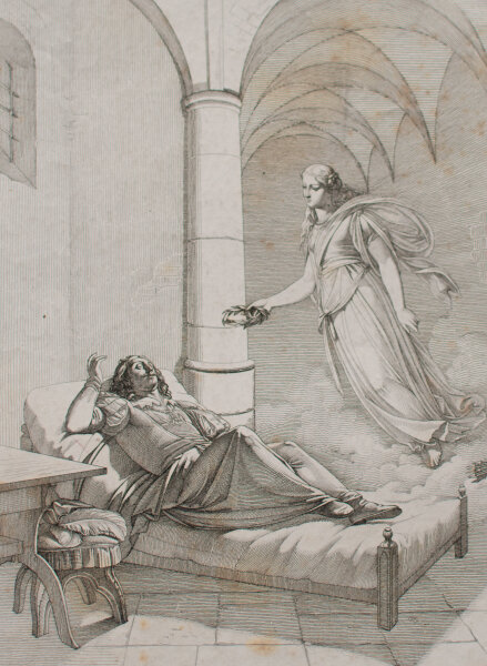 Julius Caesar Thäter - Egmonts Traum - um 1830 - Radierung
