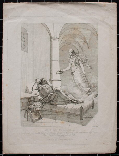 Julius Caesar Thäter - Egmonts Traum - um 1830 - Radierung