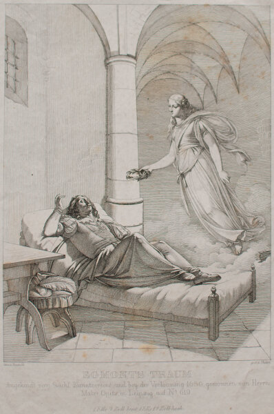 Julius Caesar Thäter - Egmonts Traum - um 1830 - Radierung
