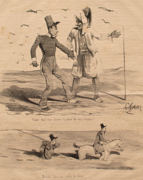 Cham, Amédée Charles Henri de Noé - Moeurs Algériennes, Türkische Chinoiserien - 1844 - Lithografie