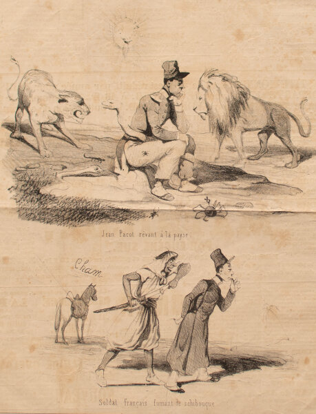 Cham, Amédée Charles Henri de Noé - Moeurs Algériennes, Türkische Chinoiserien - 1844 - Lithografie