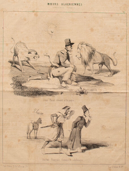Cham, Amédée Charles Henri de Noé - Moeurs Algériennes, Türkische Chinoiserien - 1844 - Lithografie