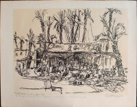 Unleserlich signiert - Trinkstube in Memphis - 1975 - Lithografie