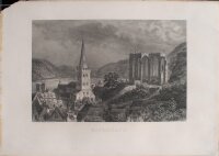 Friedrich Foltz - Bacharach, Rheinland Pfalz - um 1850 - Stahlstich