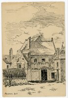 Unbekannt - Postkarte Häuser - o.J. - Tuschezeichnung