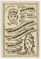Uli Huber - Einladungskarte Weihnachten - 1920 -...