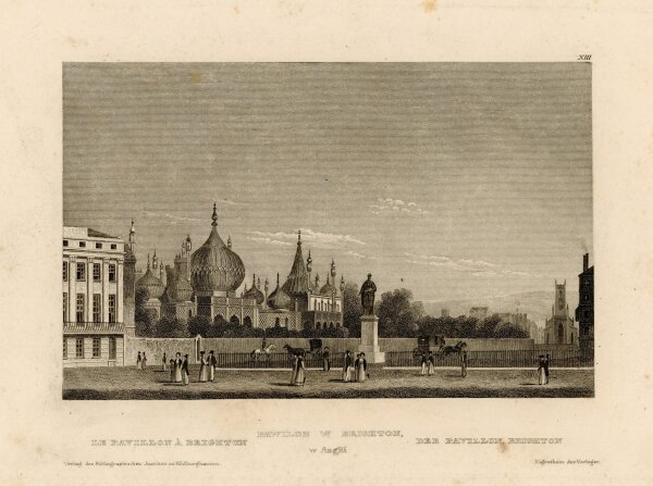 unbekannt - Der Royal Pavilion in Brighton - o.J. - Stahlstich