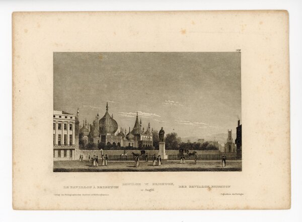 unbekannt - Der Royal Pavilion in Brighton - o.J. - Stahlstich