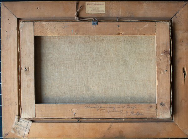 Janos Rakosi-Uitz - Die Wäsche im Fluss waschen - o.J. - Öl auf Leinwand